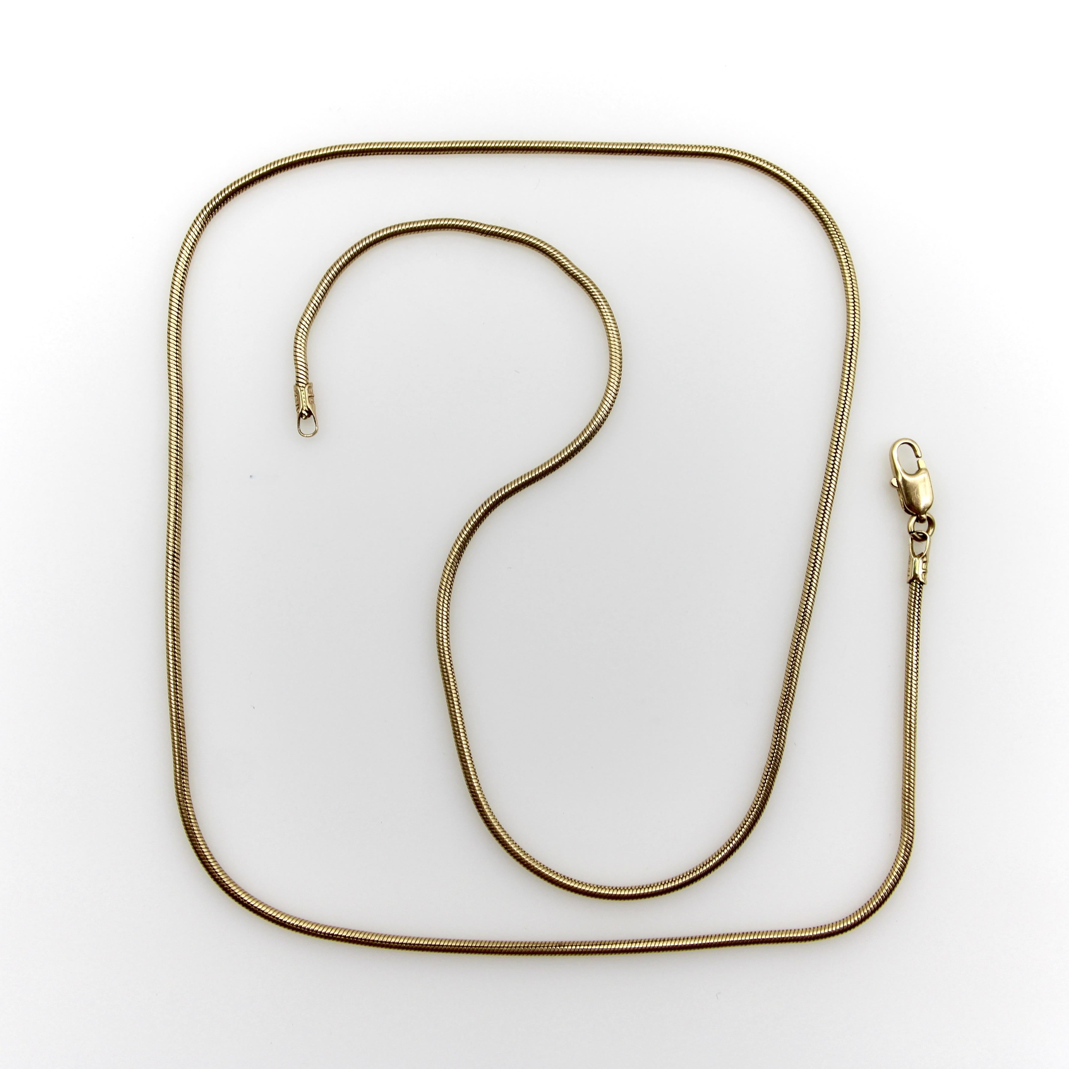 Vintage 14K Gold 18 Schlangenkette für Damen oder Herren im Angebot