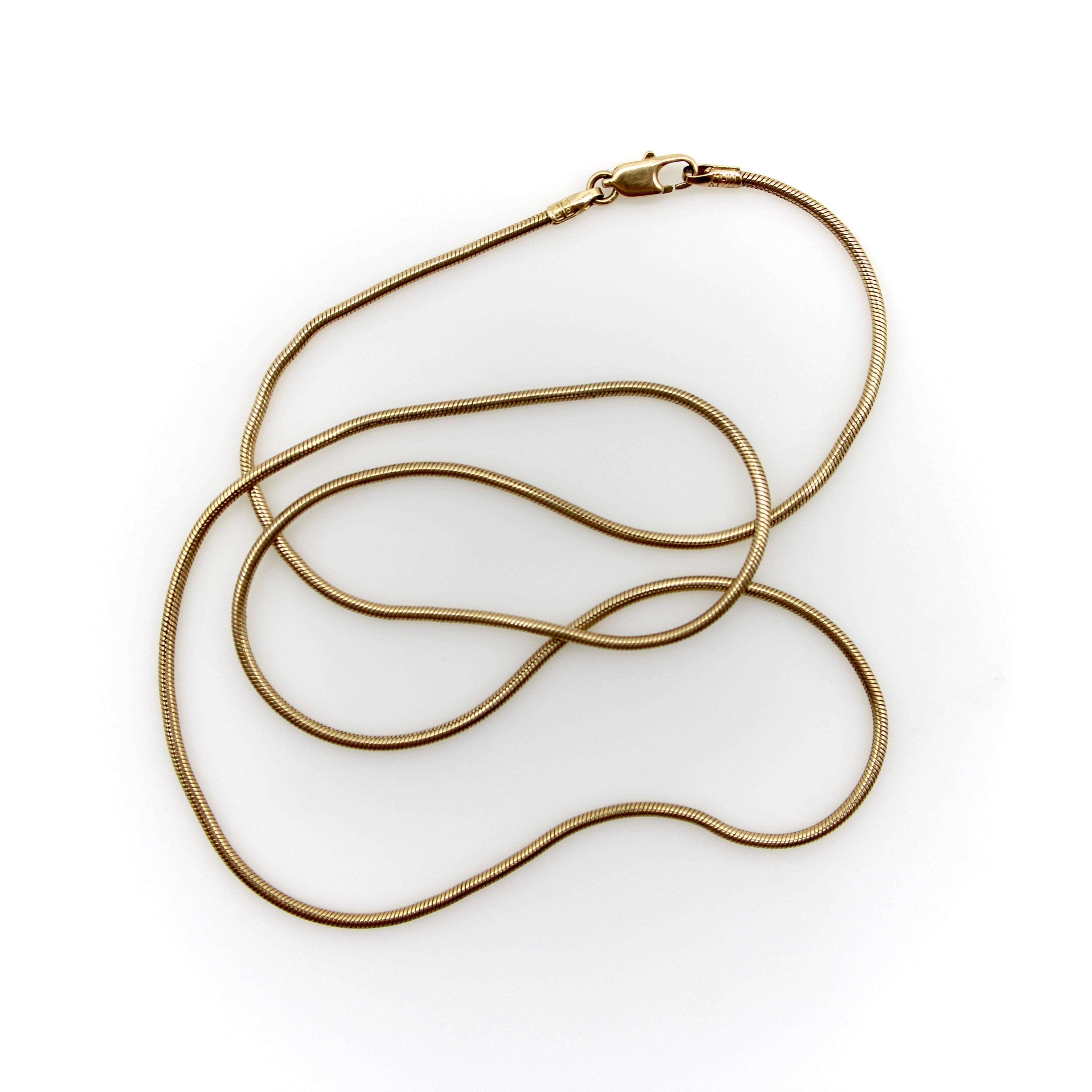 Vintage 14K Gold 18 Schlangenkette im Angebot 1
