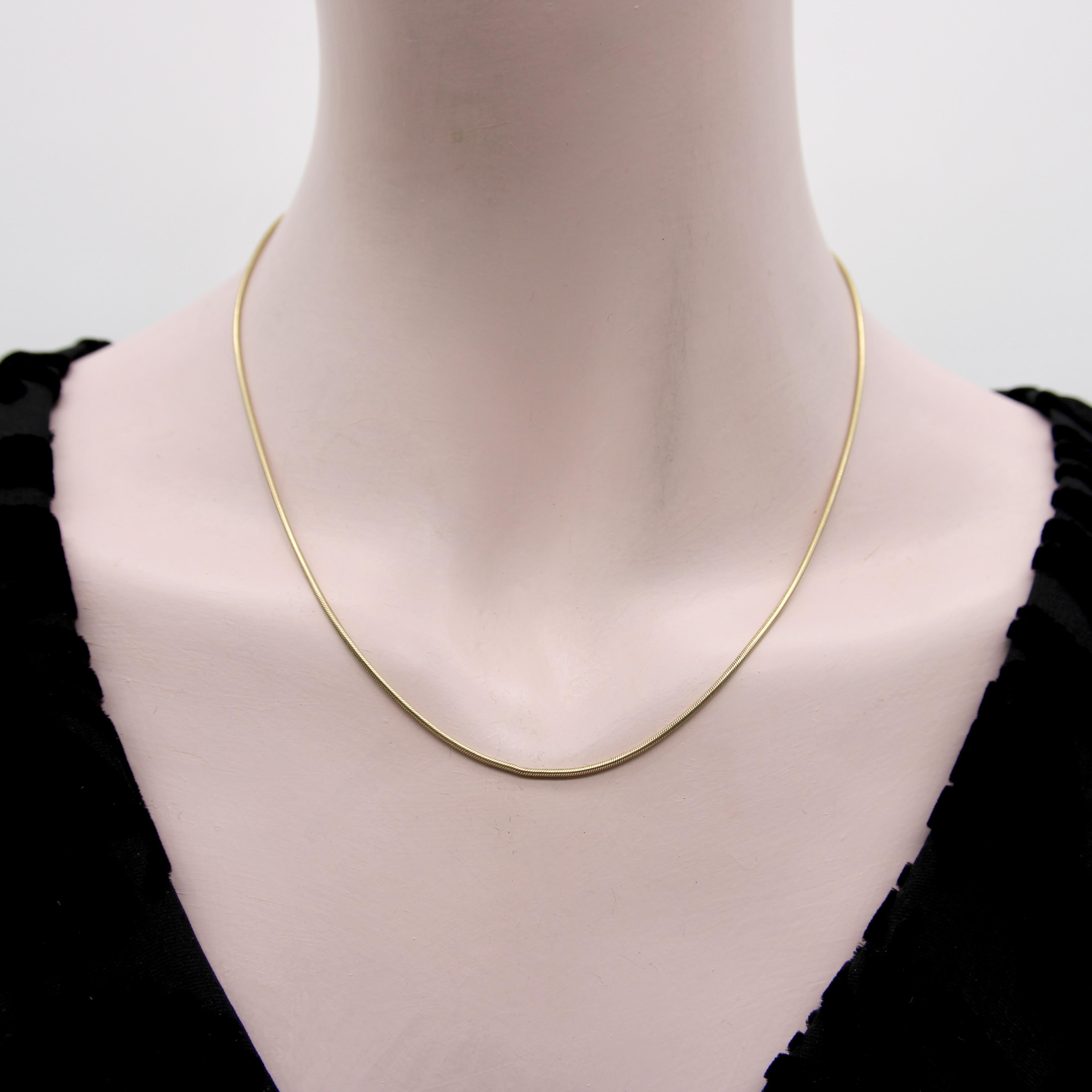 Vintage 14K Gold 18 Schlangenkette im Angebot 2