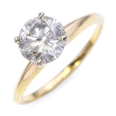 Vintage 14k Gold 2.07ct J I2 Diamond Solitaire Ring