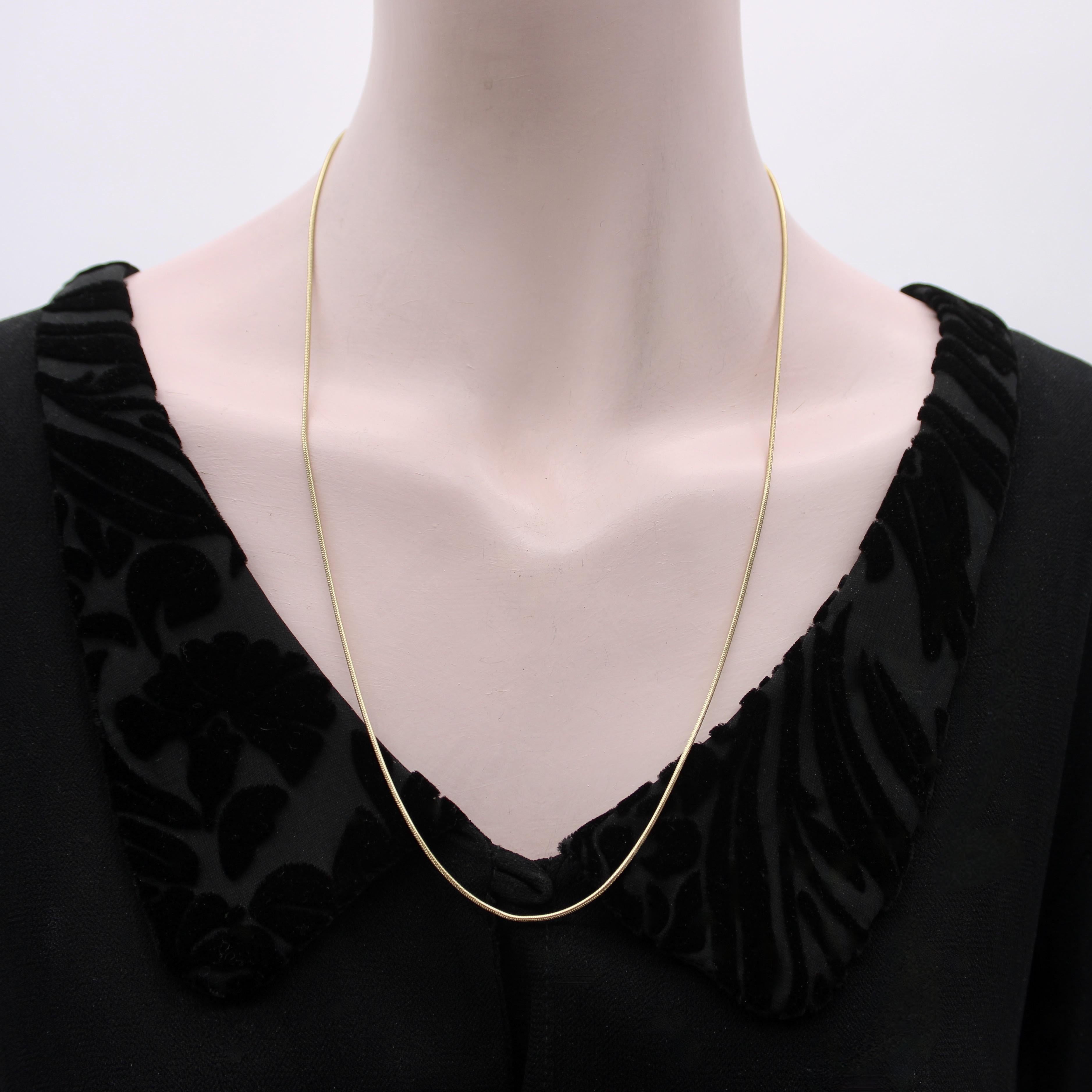 Vintage 14K Gold 24 Schlangenkette, Vintage 1