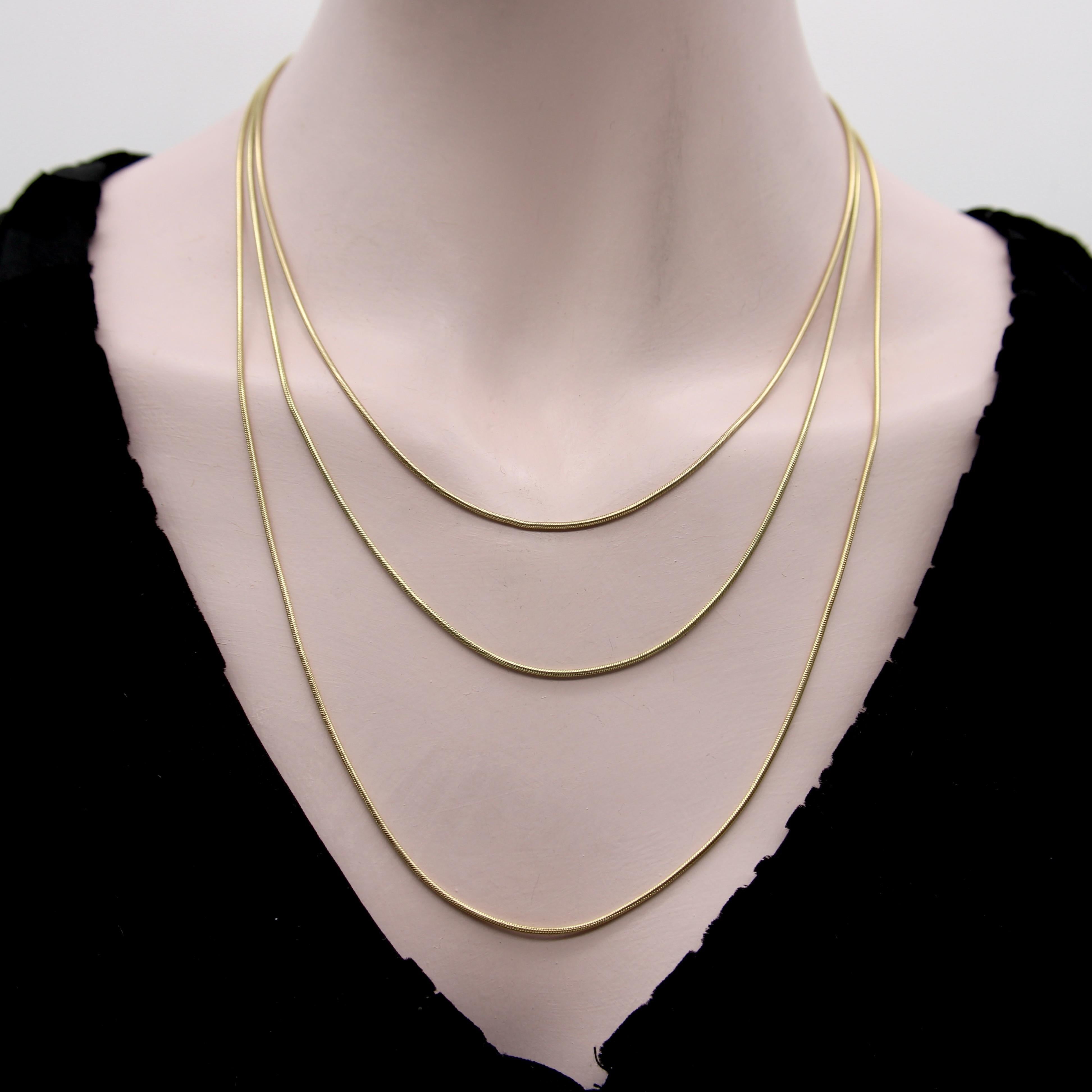 Vintage 14K Gold 24 Schlangenkette, Vintage 3
