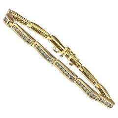 Vintage 14K Gold 4.3 Carat Diamond Bracelet