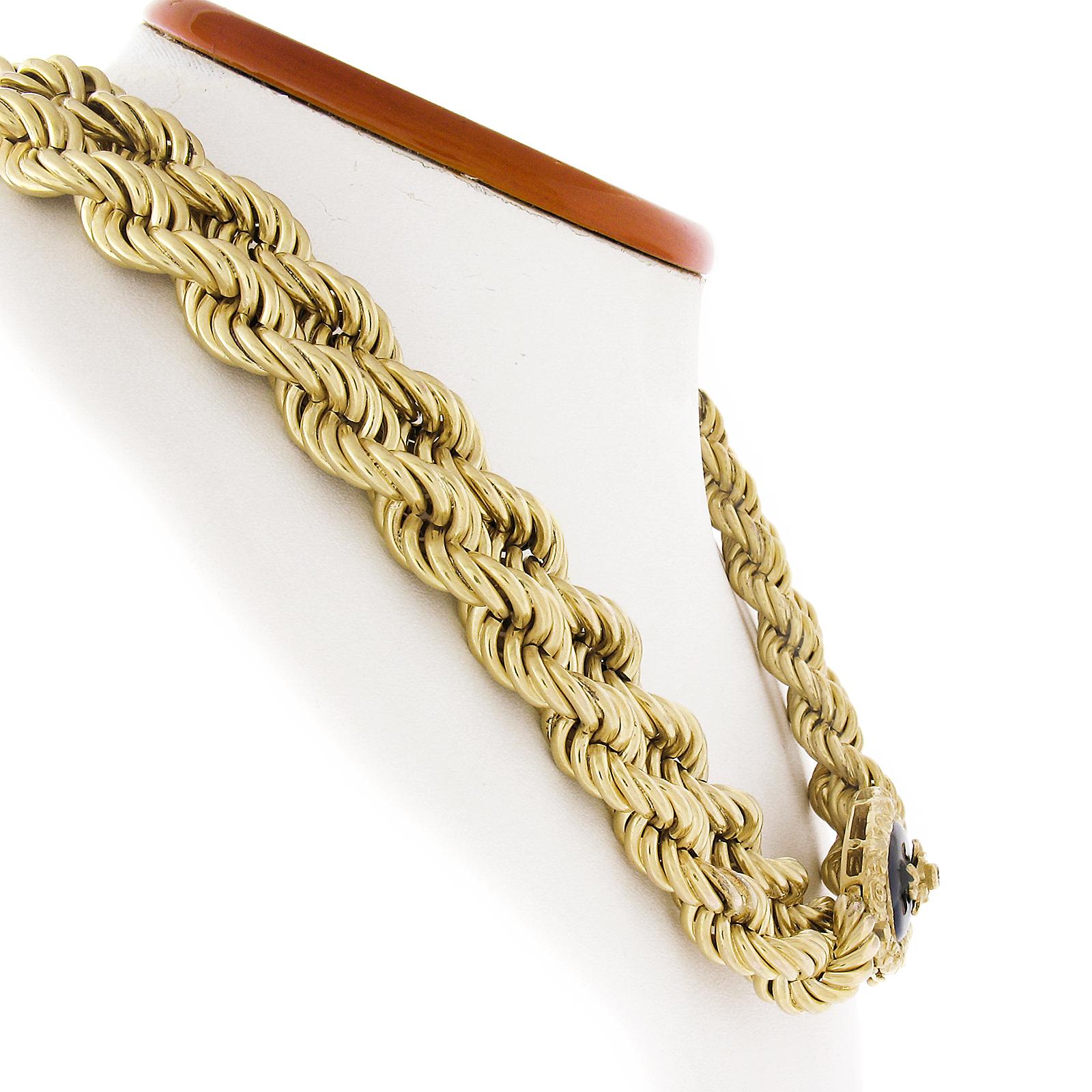 10mm gold rope chain 14k