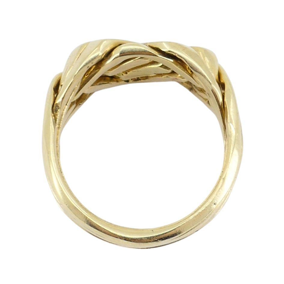 Vintage 14k Gold 6 Band Puzzle Ring sz 11 For Sale 4