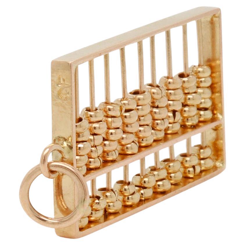 Vintage 14K Gold Abacus Charm or Pendant