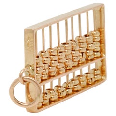 Vintage 14K Gold Abacus Charm or Pendant