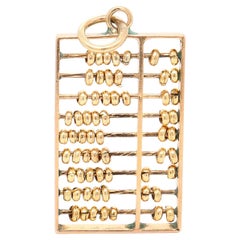 Vintage 14K Gold Abacus Charm or Pendant