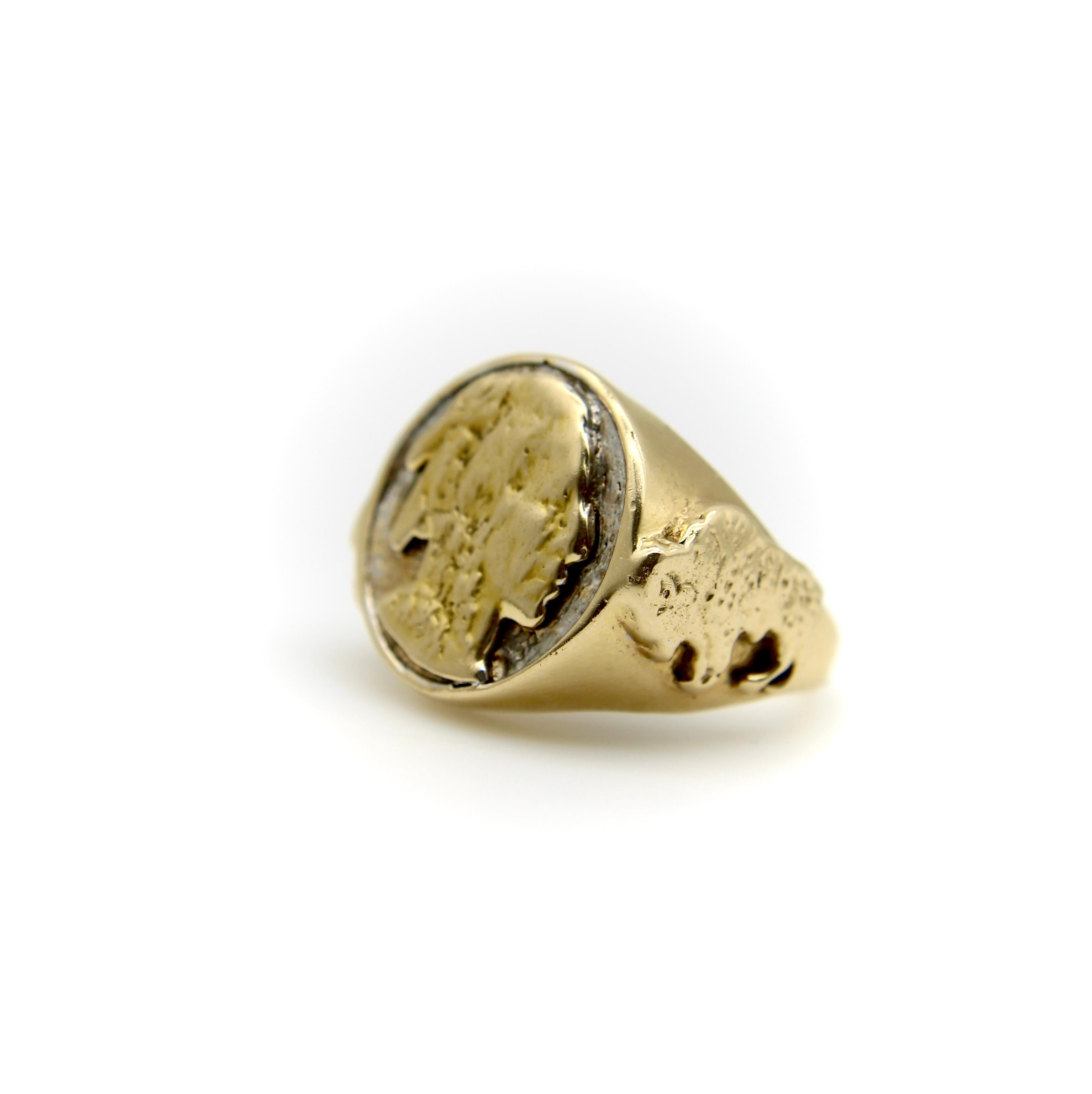 men's buffalo nickel ring