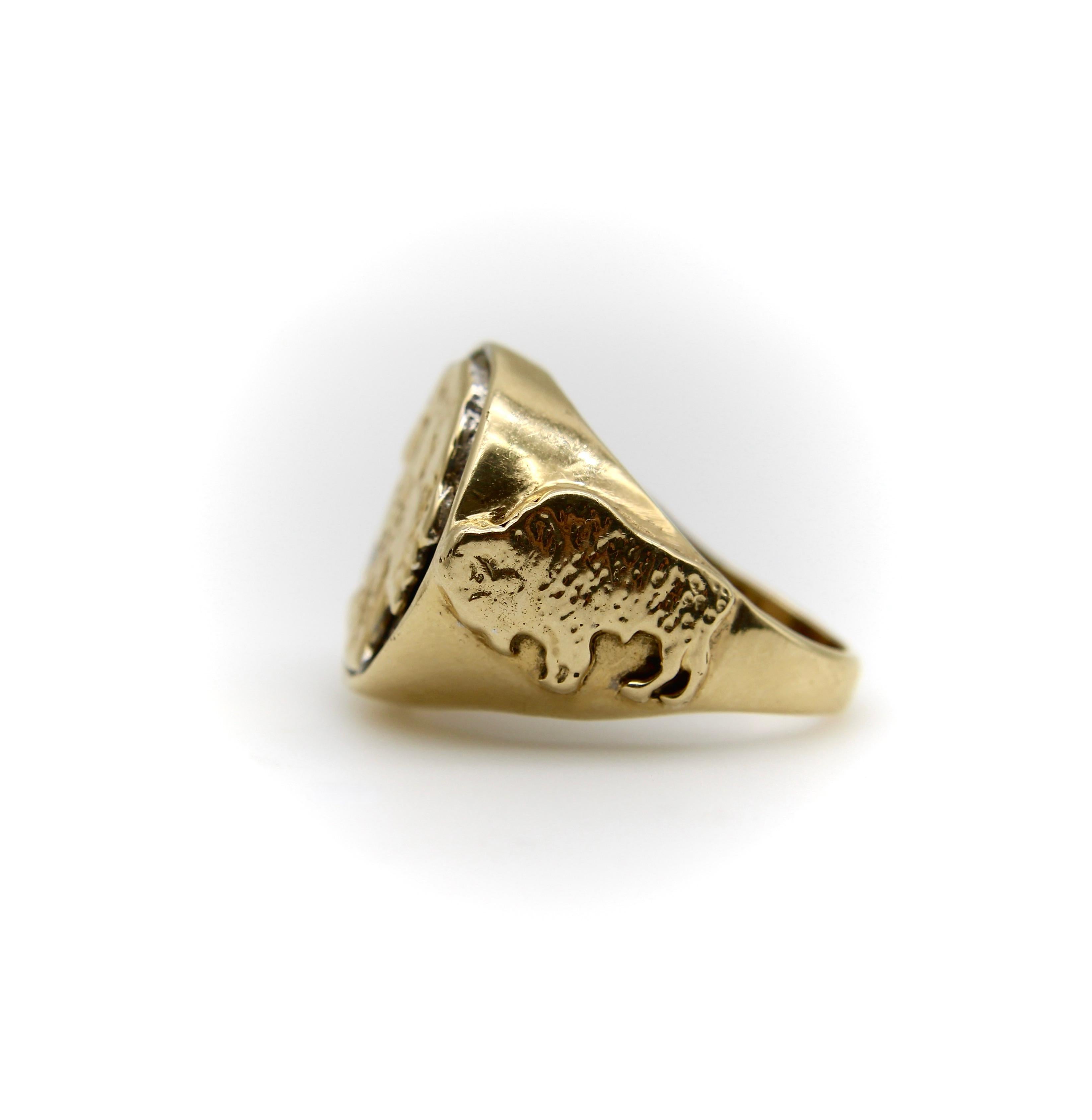 buffalo nickle ring