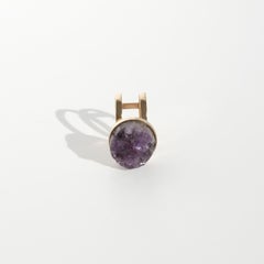 Vintage 14K Gold and Amethyst Ring by Jens Paul Asby, 1970s Denmark