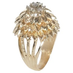 Vintage 14K Gold and Diamond Ring, mid 20th Century
