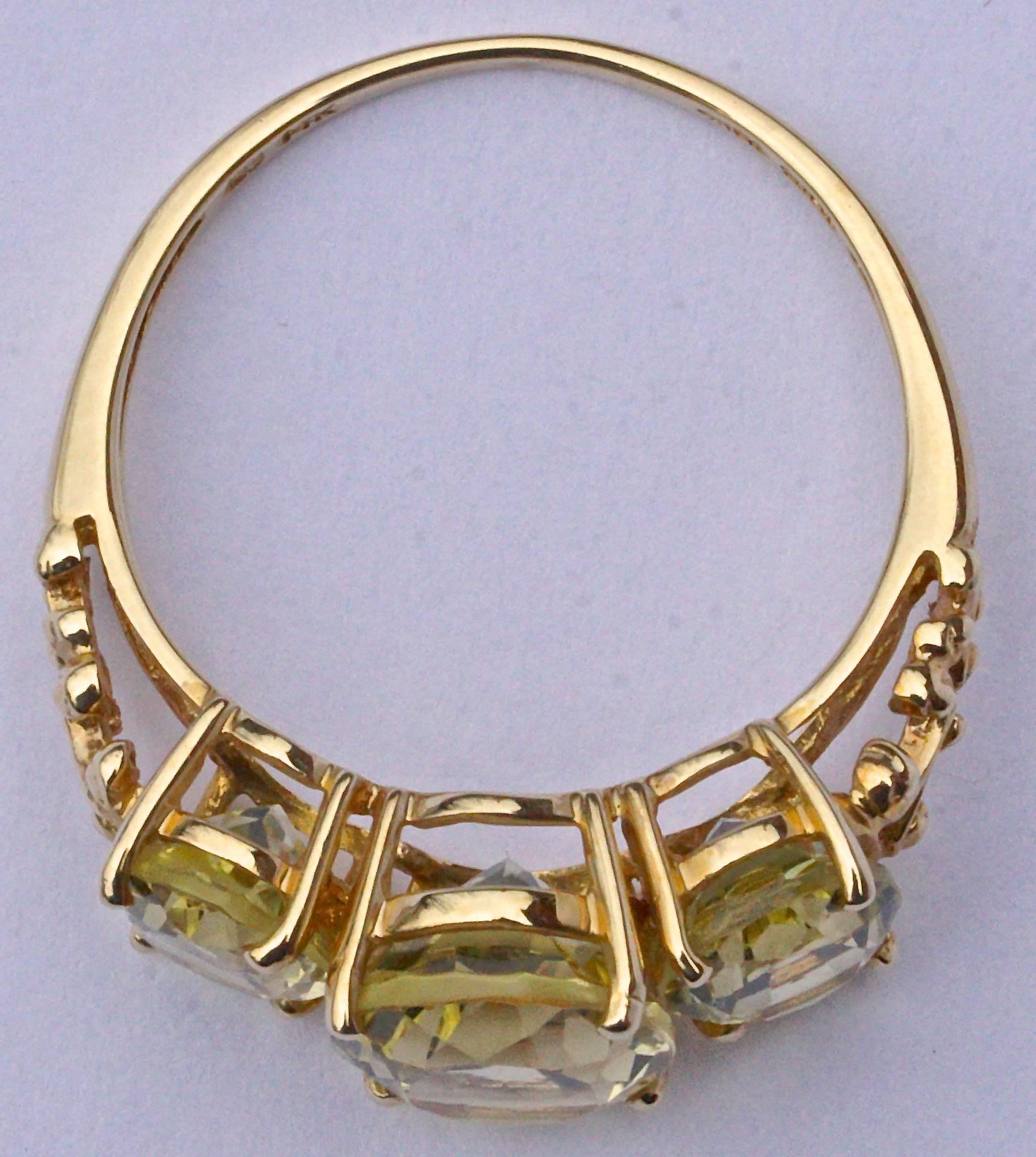 gold citrine ring