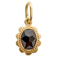 Vintage 14K Gold and Rose Cut Garnet Pendant