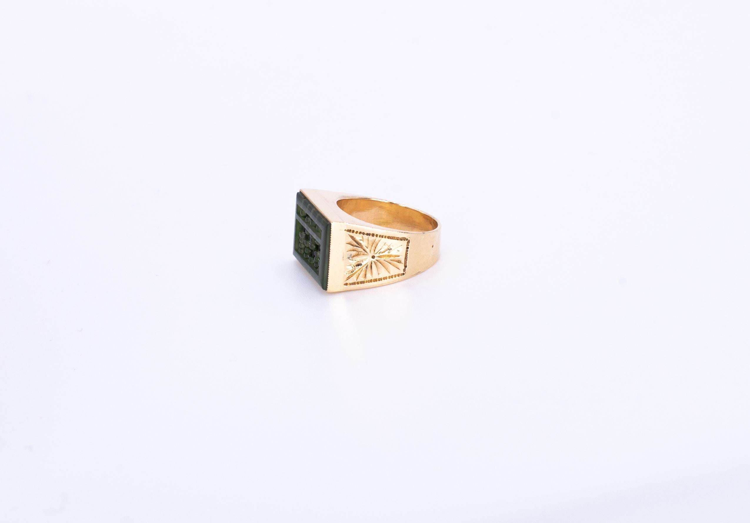 Abacus-Ring aus 14 Karat Gold (Kunsthandwerker*in) im Angebot