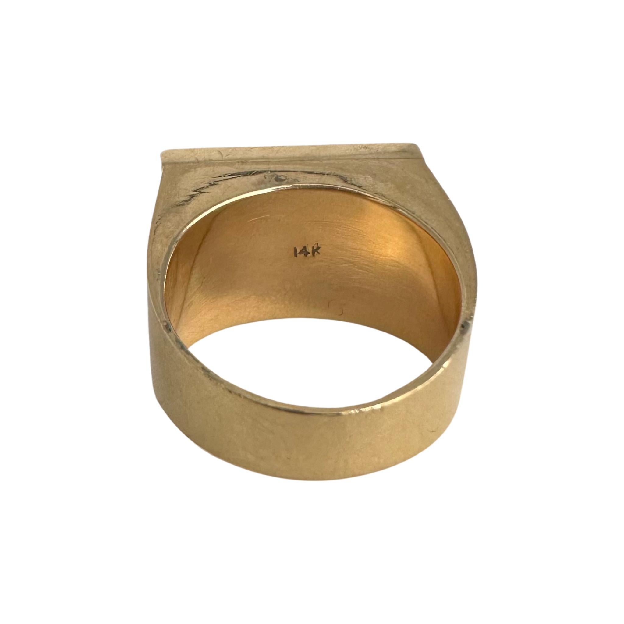 Abacus-Ring aus 14 Karat Gold für Damen oder Herren im Angebot