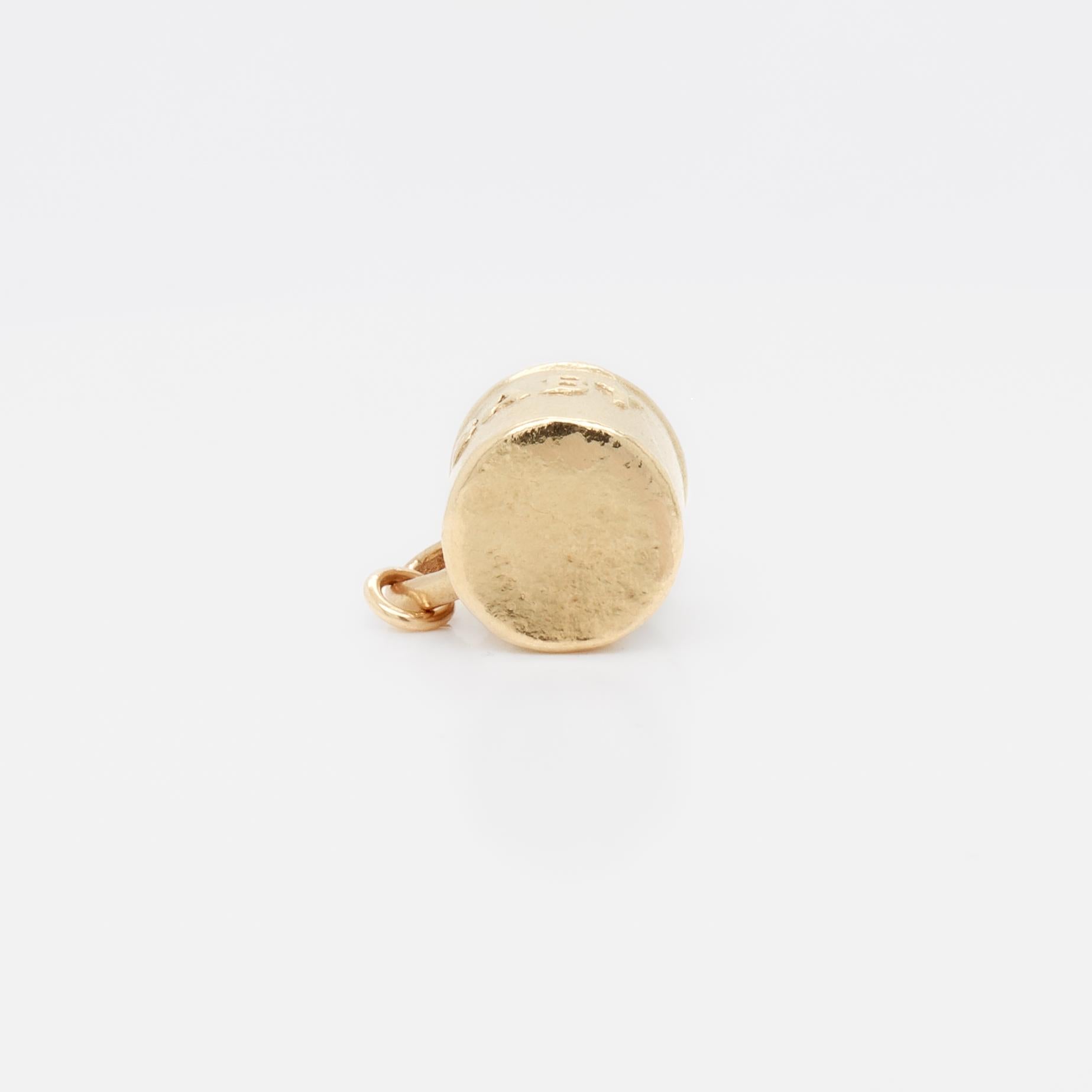 Vintage 14K Gold Baby Mug Charm for a Bracelet For Sale 5