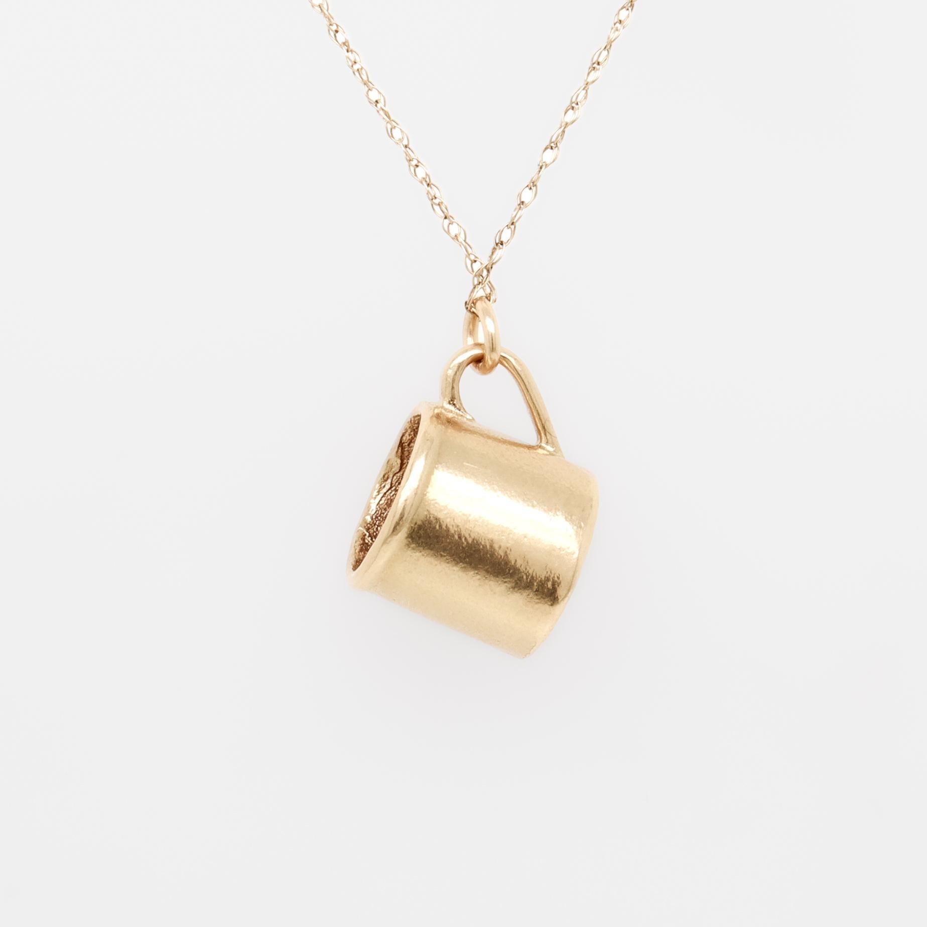 Vintage 14K Gold Baby Mug Charm for a Bracelet For Sale 6