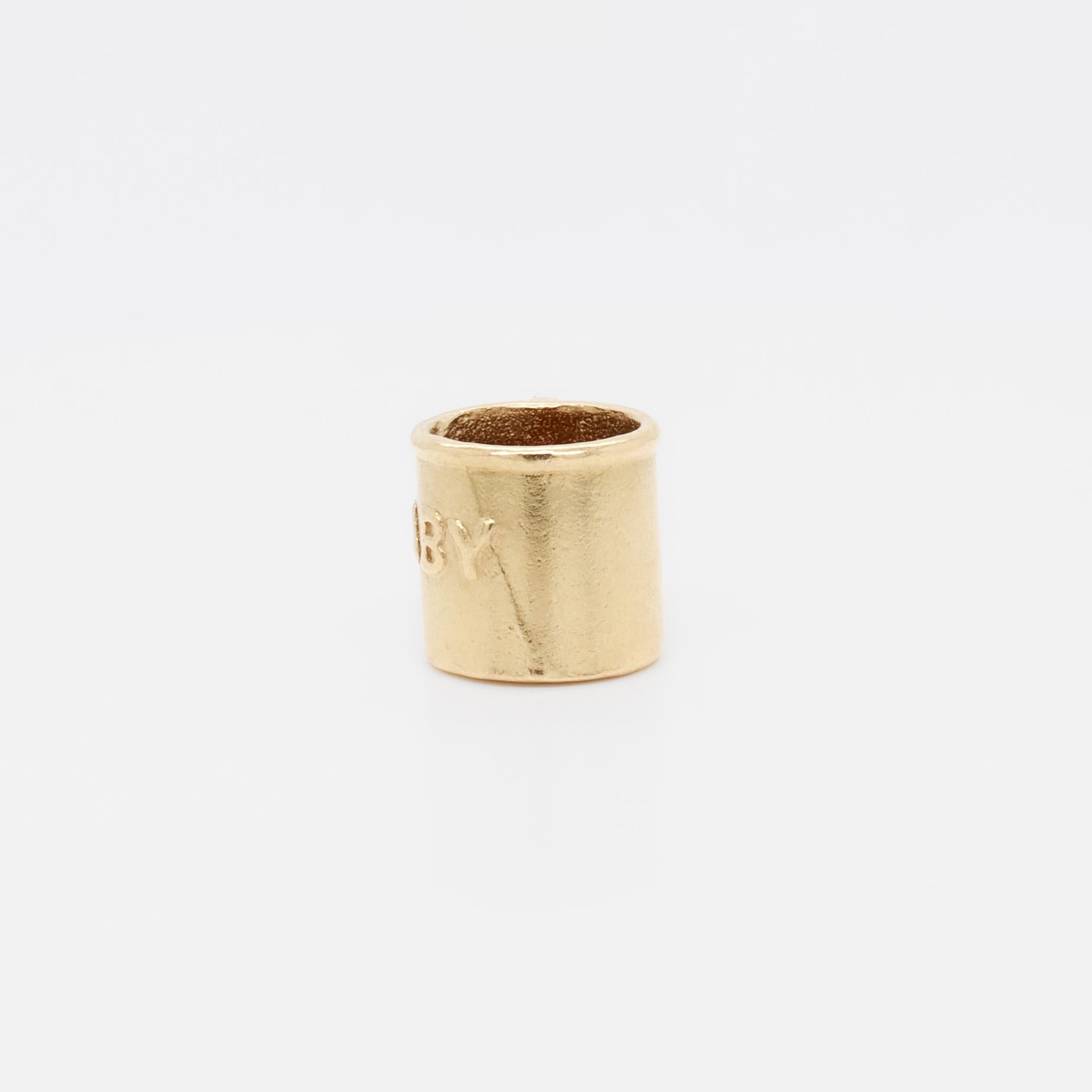Vintage 14K Gold Baby Mug Charm for a Bracelet For Sale 1
