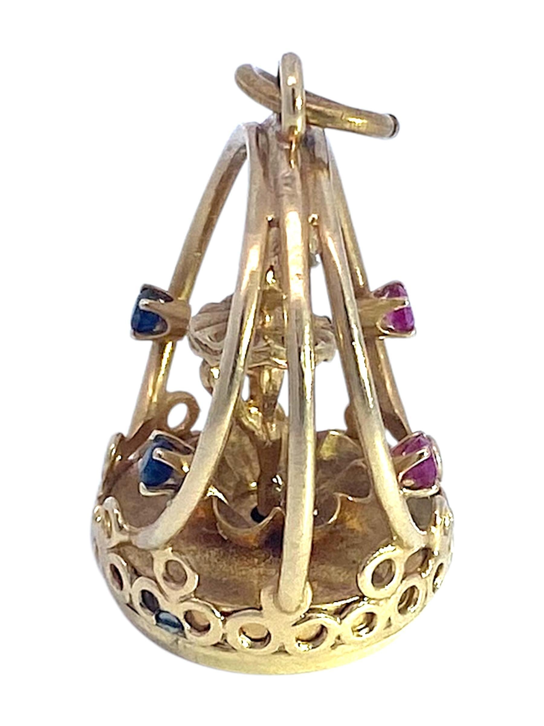 Art Nouveau Vintage 14K Gold “Ballerina” Living Charm