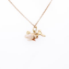 Vintage 14K Gold & Baroque Pearl Figural Duck Charm for a Bracelet