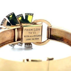 Vintage 14K Gold Bracelet Watch with 3.5 Carat Ruby and 1 Carat I-VS Diamond