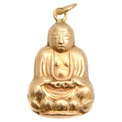 Vintage 14K Gold Buddha Charm Pendant