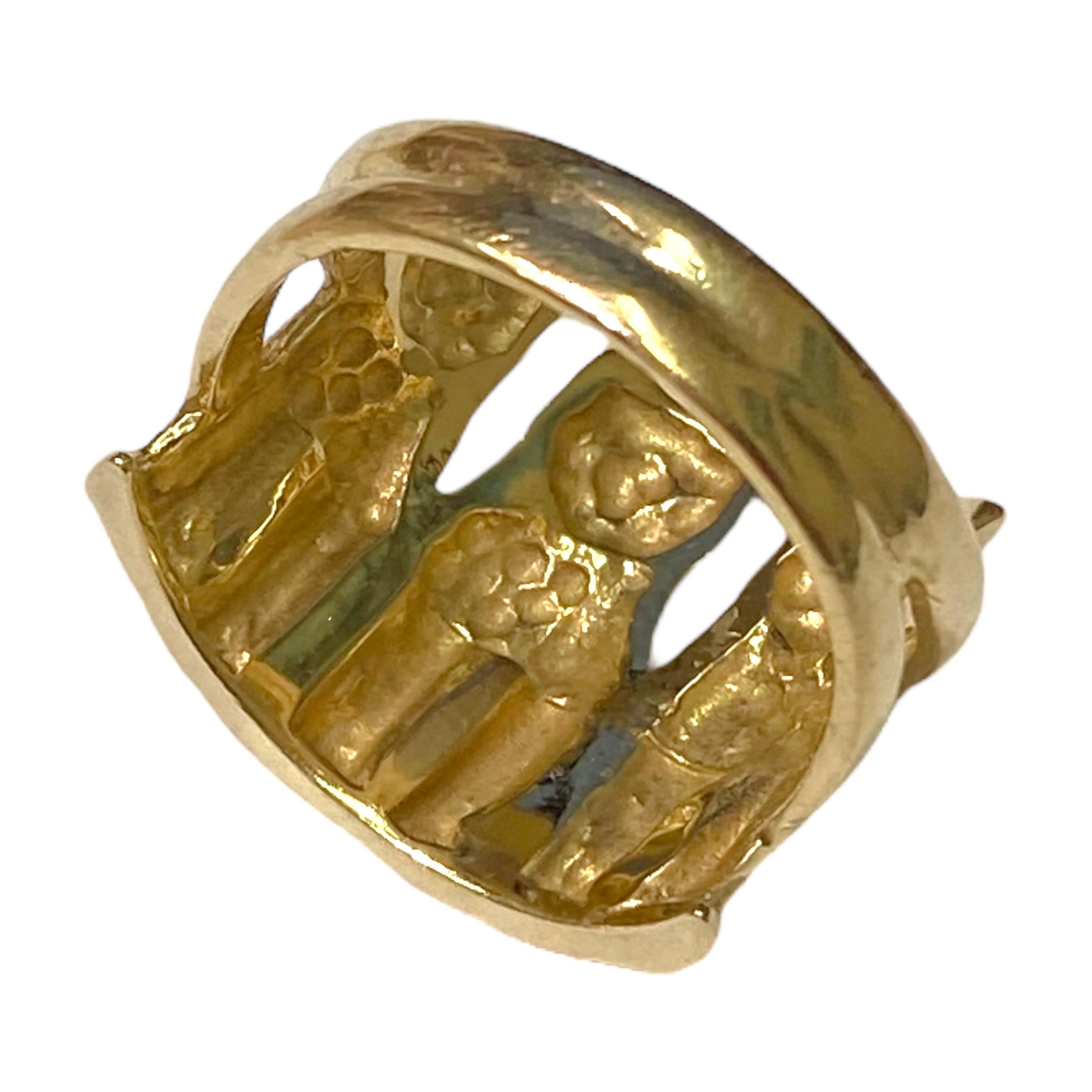 Vintage 14K Gold Cat Ring ARDIAN 1