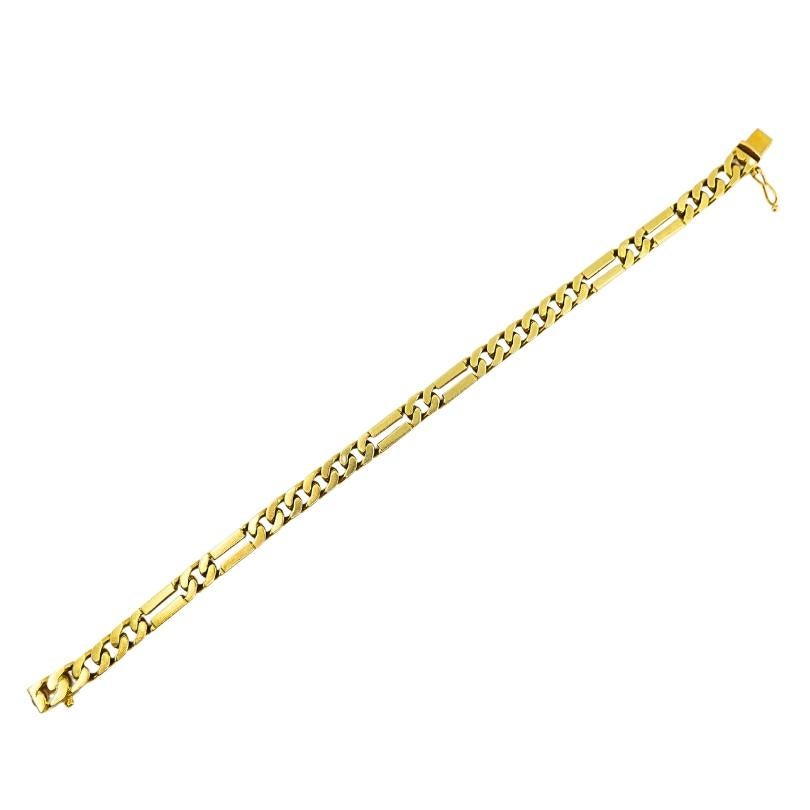 Femenino o masculino Pulsera vintage de cadena de oro de 14k Curblink en venta