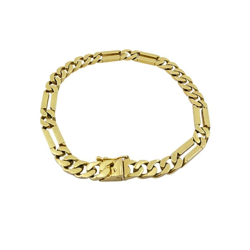 Pulsera vintage de cadena de oro de 14k Curblink en venta 2
