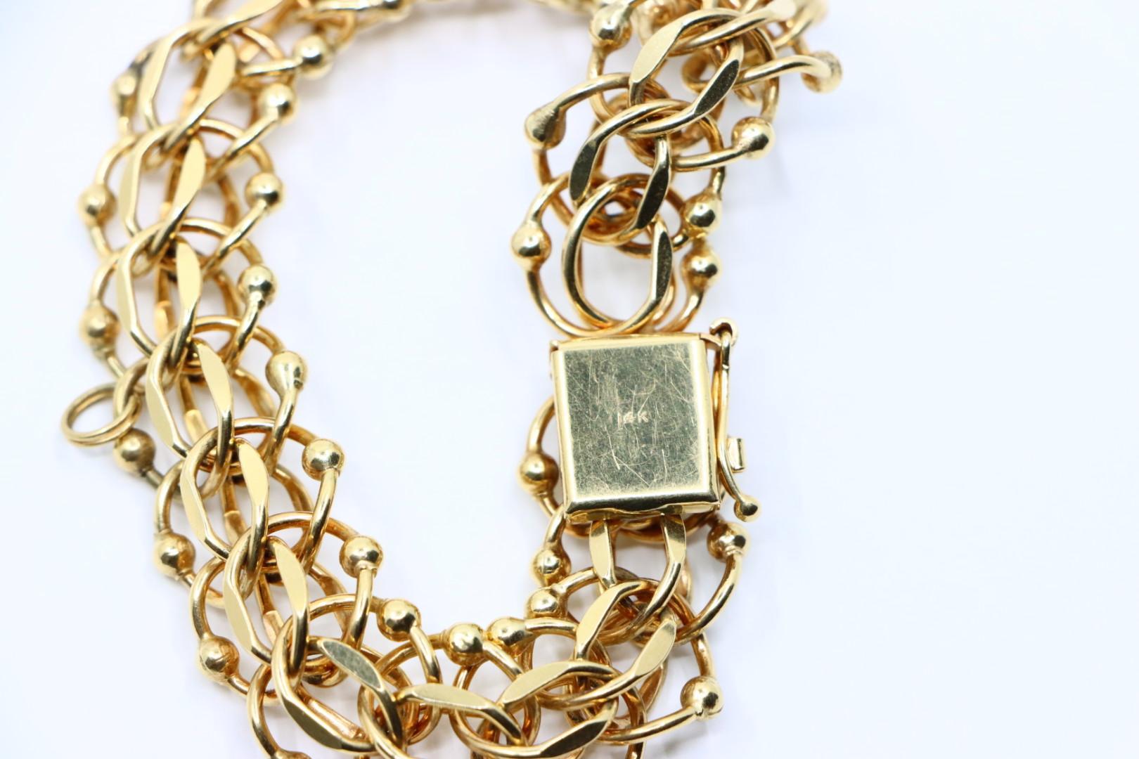 Bracelet vintage en chaîne d'or 14K en vente 7