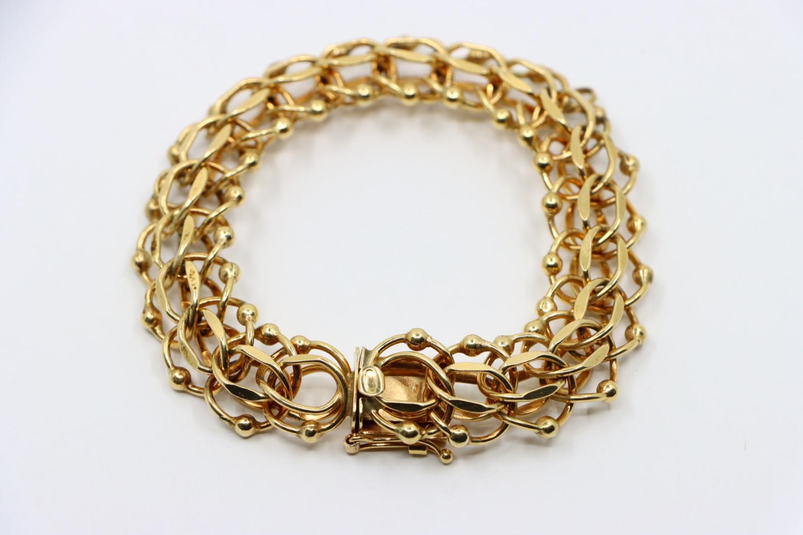 Bracelet vintage en chaîne d'or 14K en vente 8