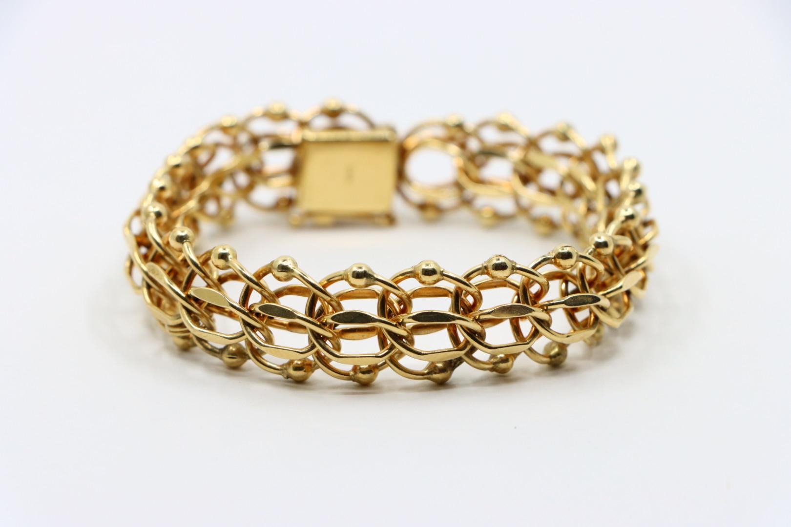 Bracelet vintage en chaîne d'or 14K en vente 1