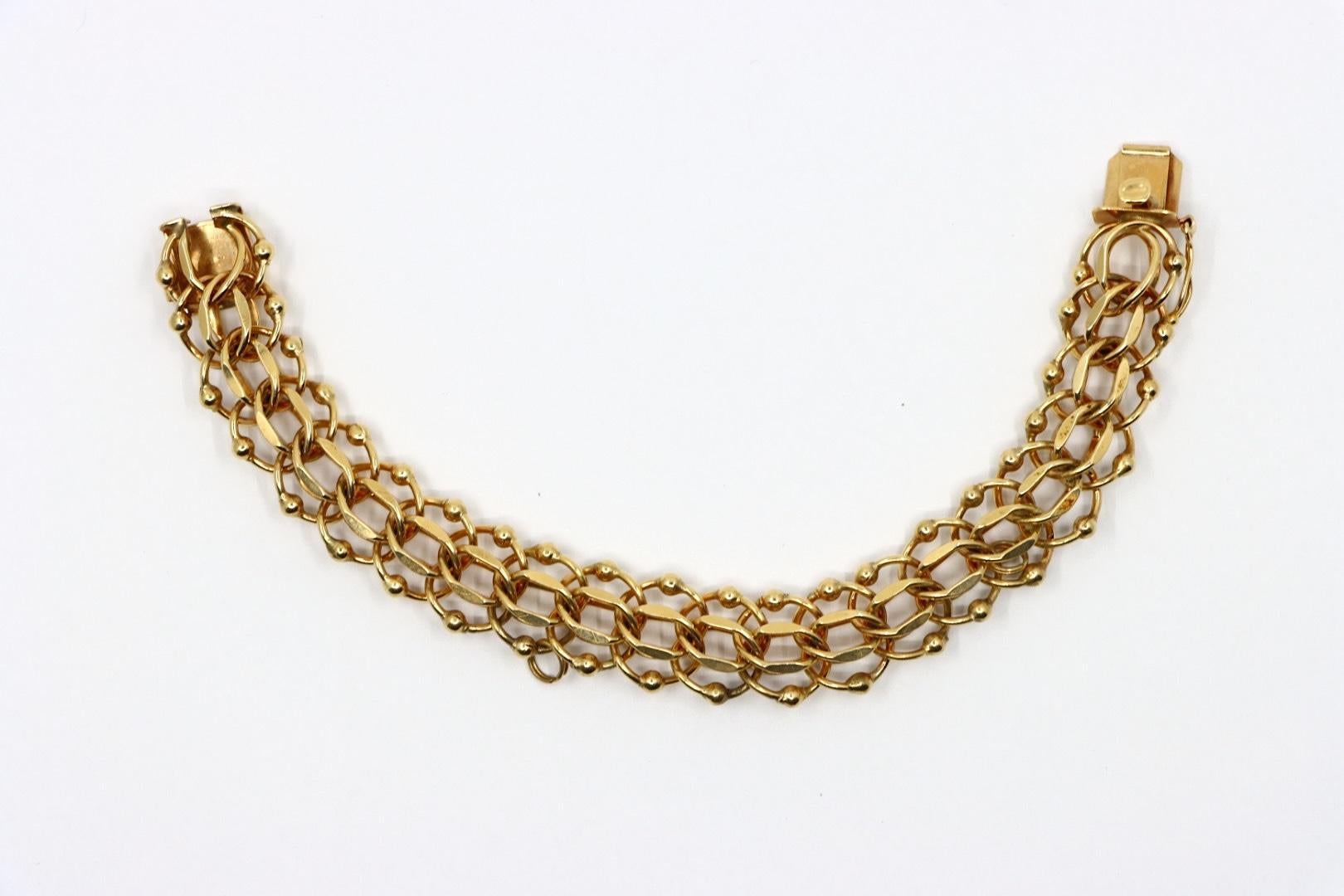 Bracelet vintage en chaîne d'or 14K en vente 3