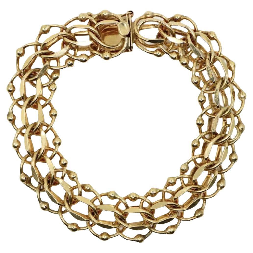 Vintage 14K Gold Chain Bracelet