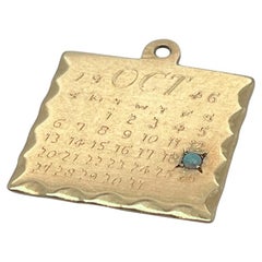 Vintage 14K Gold Charm for a Bracelet of a Birthday Calendar