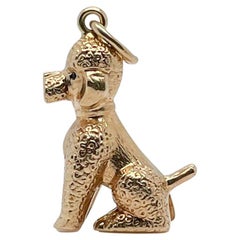 Retro 14K Gold Charm for a Bracelet of a French Poodle