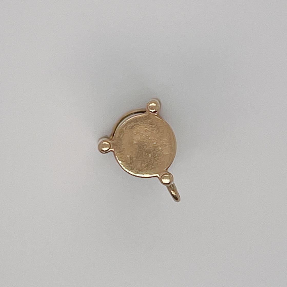 Women's Vintage 14K Gold Charm of an Hour Glass for a Bracelet
