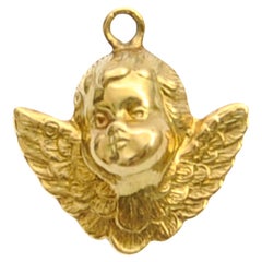 Vintage 14K Gold Cherub Charm Pendant