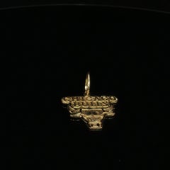 Vintage 14K Gold Chicago Bulls NBA Pendant Charm Textured Diamond Cut 2.7g