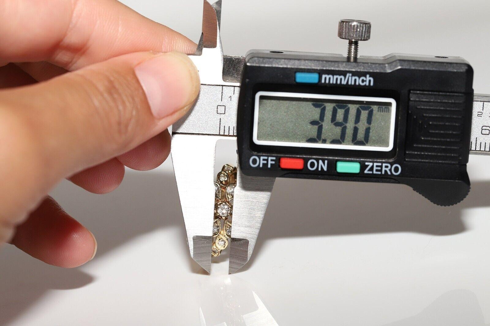 Anello d'oro 14k d'epoca, circa anni '80, con diamanti naturali decorati in vendita 5