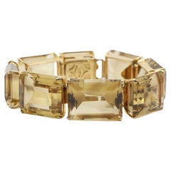 Vintage 14K Gold Citrine Bracelet