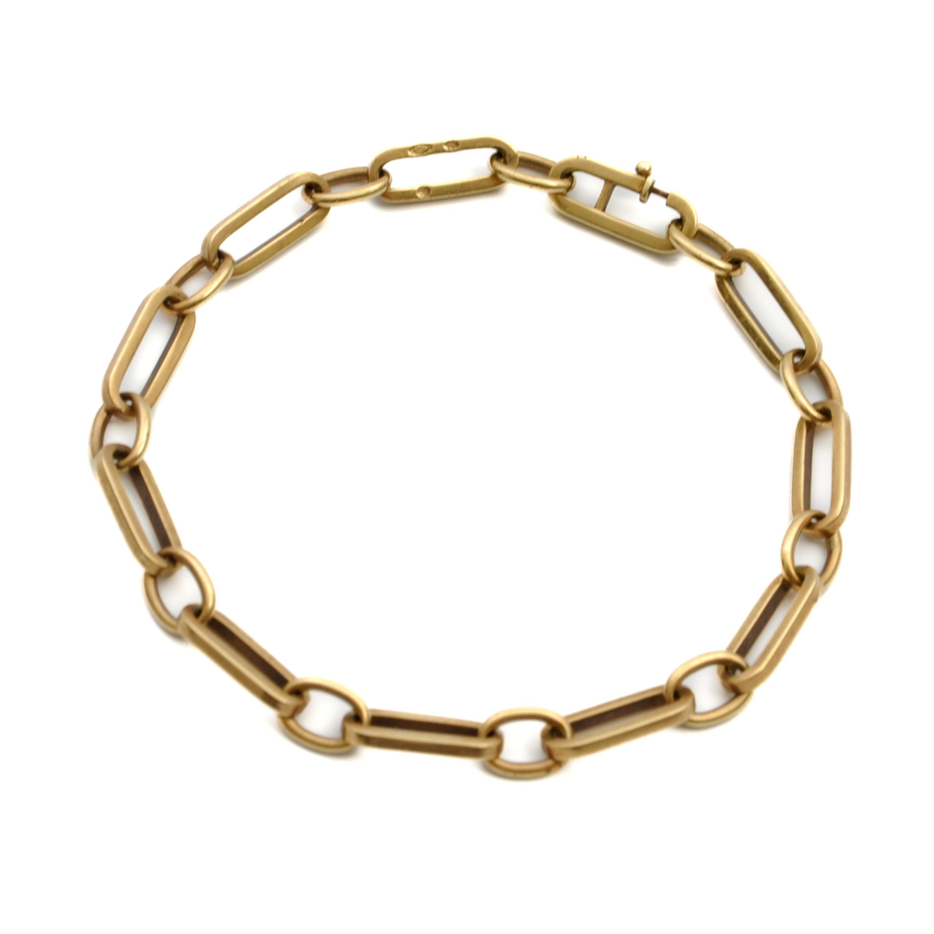 Vintage 14K Gold Closed Forever Bracelet In Good Condition For Sale In Rotterdam, NL