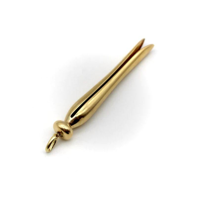 Vintage 14K Gold Clothes Pin Anhänger (Zeitgenössisch)