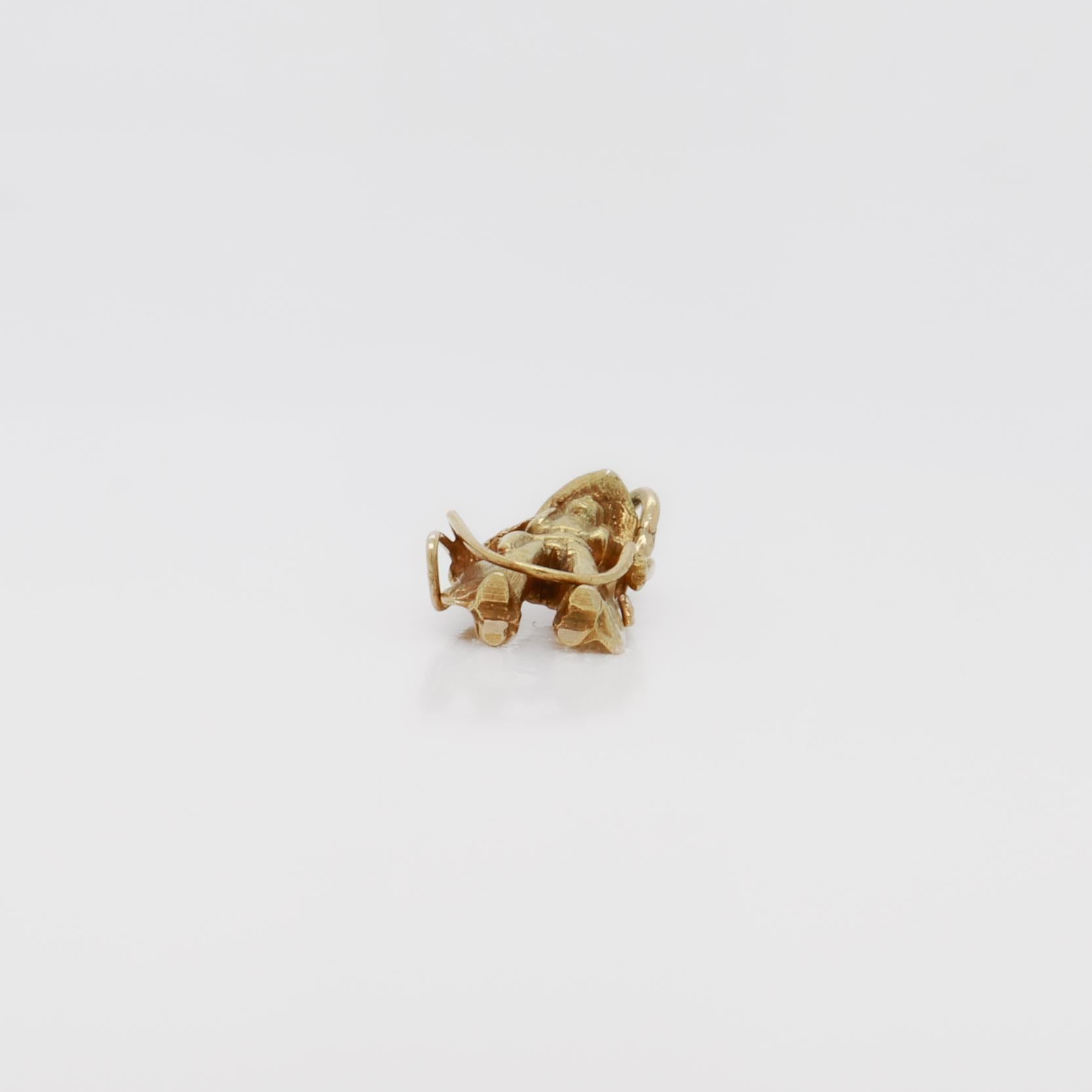 Vintage 14K Gold Cowboy with Rope & Lasso Charm for a Bracelet en vente 6