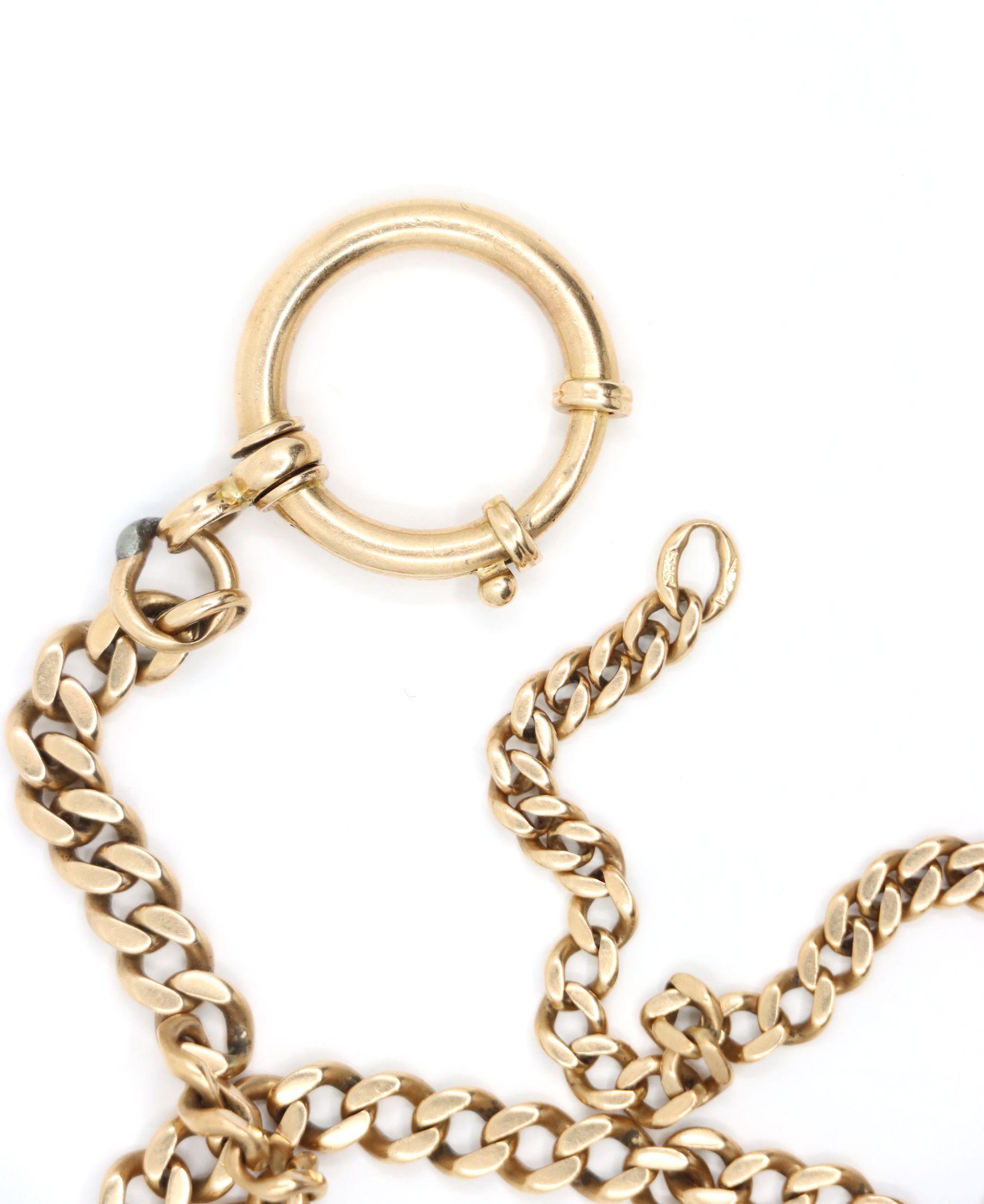 Cadena Cubana Vintage de Oro de 14K en venta 3