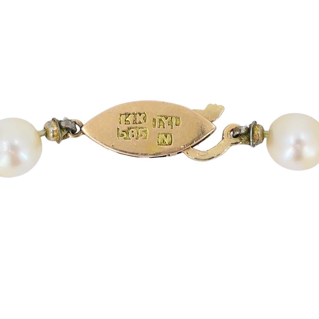 Vintage 14k Gold Cultured South Sea Pearl Strand Necklace (Collier de perles de culture des mers du Sud) en vente 1