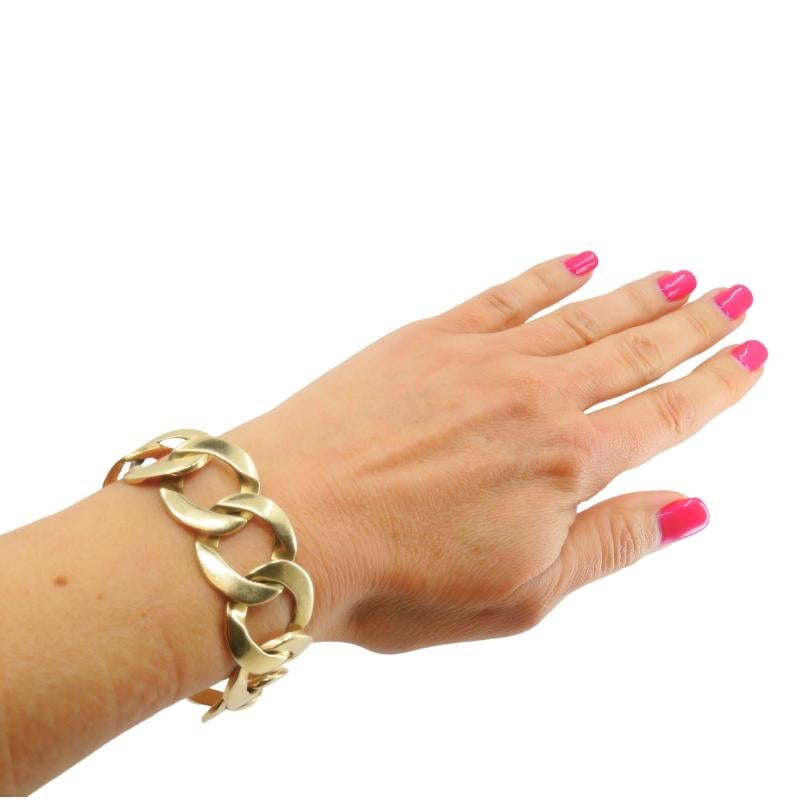 Pulsera de eslabones de oro de 14 quilates Vintage en Bueno Estado en Beverly Hills, CA