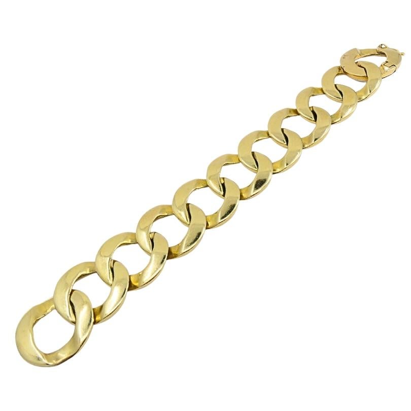 Pulsera de eslabones de oro de 14 quilates Vintage 1