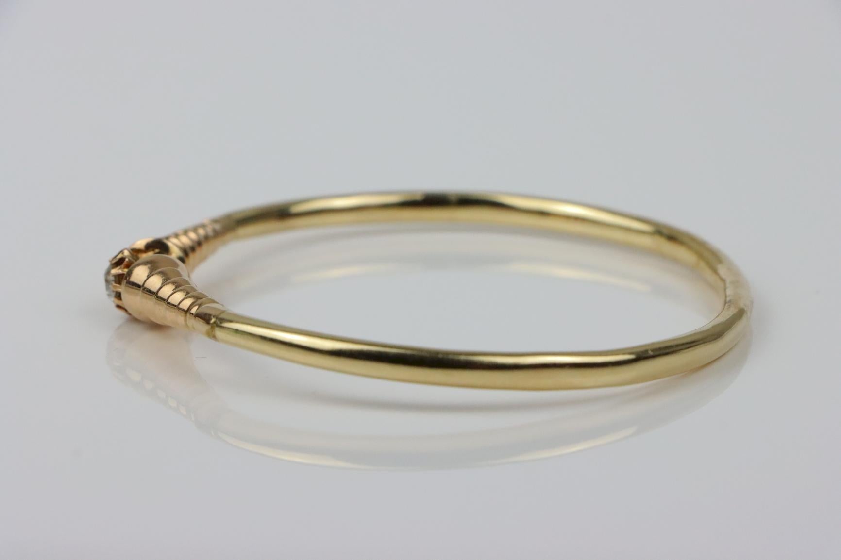 Bracciale vintage con diamanti in oro 14K In condizioni buone in vendita a Flushing, NY
